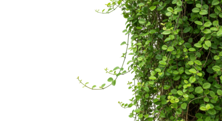 Lush, green vines cascade down, creating a natural and vibrant pattern against darkness