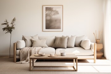 Fototapeta premium Interior of a quintessential Swedish living room