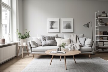 Interior of a quintessential Swedish living room