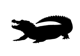 Alligator silhouette – vector illustration