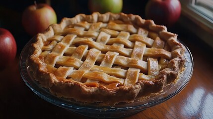 Homemade apple pie perfect for a fall day