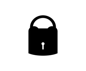 Antique Vintage Pad Lock Silhouette Vector Design 