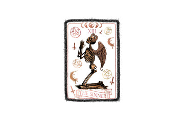 The sinner, Tarot Cards PNG Sublimation Design