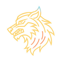 Obraz premium wolf icon vector