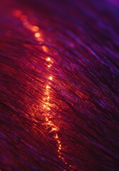 Orange Light Trail on Magenta Fibers