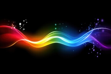 Abstract rainbow light waves