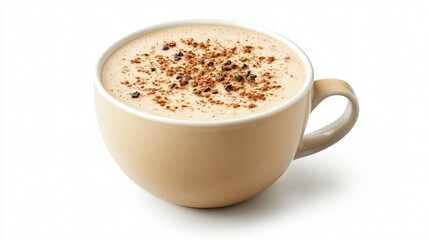 Obraz premium Spiced Chai Tea Latte with Sprinkle of Cinnamon and Cloves