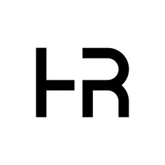 Obraz premium Monogram letter HR logo design template