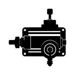 Obraz premium Actuator silhouette vector