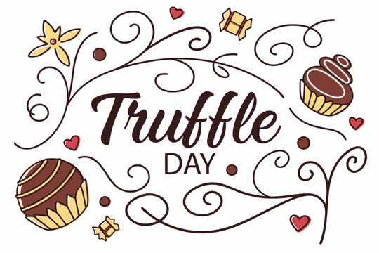 NATIONAL TRUFFLE DAY vector illustration