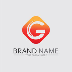 G logo design and G icon stock image graphic icon identity