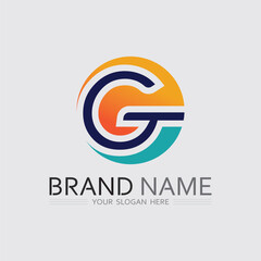 Obraz premium G logo design and G icon stock image graphic icon identity