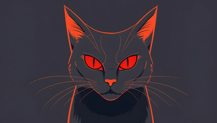 black cat with red eyes wallpaper