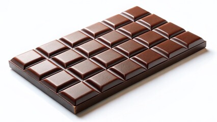Fototapeta premium Delicious Chocolate Bar Isolated on White Background - Sweet Treats, Candy Bar, Dessert, Food Photography