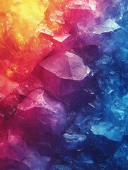 Abstract colorful background with a mix of yellow red purple and blue hues.