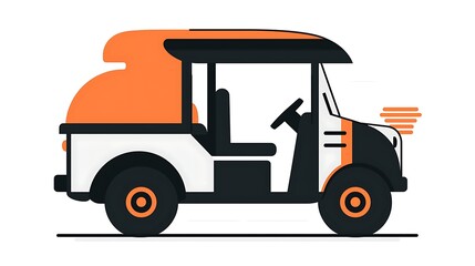 Fototapeta premium Delivery Vehicle Profile View