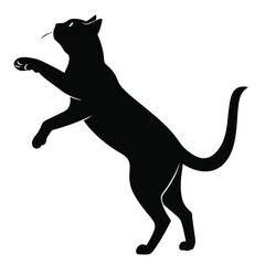 Cute cat vector illustration line art style