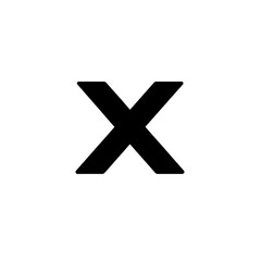 Obraz premium Bold White X Symbol on Transparent Background