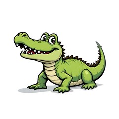 Fototapeta premium Crocodile in very happy mood he is very dangerous animal 