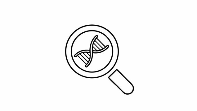 dna analysis icon  genetics testing  dna chain in .eps