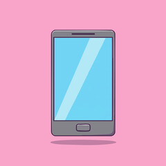 Modern Smartphone Device Illustration. Vector Image