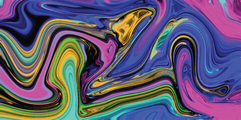 Abstract Color flow gradient background. Liquid marble art texture. abstract flowing iridescent wallpaper with rainbow colors and shiny metalic gloss
