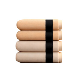 Neatly folded bathroom towels