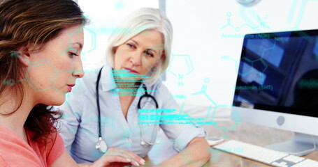 Image of data processing over diverse doctor and patient