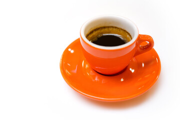 Orange espresso coffee cup