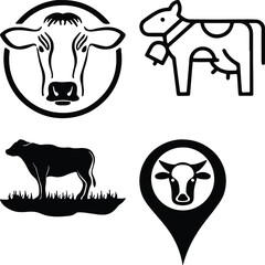 Cow simple icon. Vector ICON all icon Viktor.