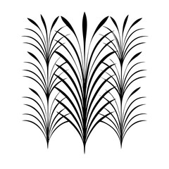 Vector gold leaves on white background isolated. Wavy drawn line branches, nature, plants luxury design elements.Modern floral art deco seamless pattern. Vector damask illustration with leaves. 
