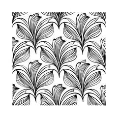 Vector gold leaves on white background isolated. Wavy drawn line branches, nature, plants luxury design elements.Modern floral art deco seamless pattern. Vector damask illustration with leaves. 
