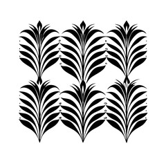 Obraz premium Vector gold leaves on white background isolated. Wavy drawn line branches, nature, plants luxury design elements.Modern floral art deco seamless pattern. Vector damask illustration with leaves. 