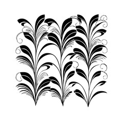 Vector gold leaves on white background isolated. Wavy drawn line branches, nature, plants luxury design elements.Modern floral art deco seamless pattern. Vector damask illustration with leaves. 