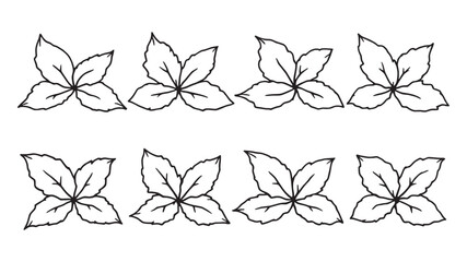 Lungwort line art minimal flower sketch with natural elegance