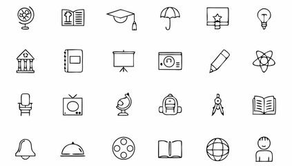 education set of web icons in line style  learning (1).eps