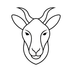 animal head decorative vector line art silhouettes