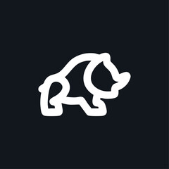 Rhino icon flat vector design