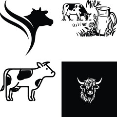 Cow simple icon. Vector ICON all icon Viktor.