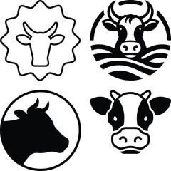 Cow simple icon. Vector ICON all icon Viktor.