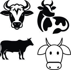 Cow simple icon. Vector ICON all icon Viktor.