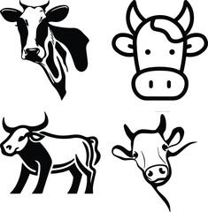 Cow simple icon. Vector ICON all icon Viktor.