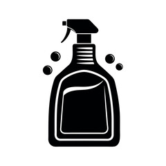 Cleaning Alcohol Black Vector Graphic