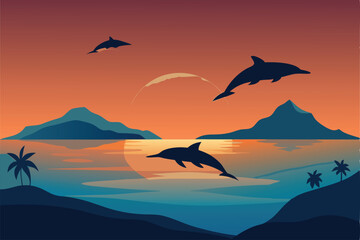 sunset in the mountains