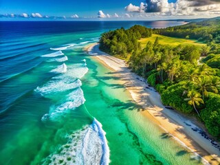 Drone View of Majunga's Coastal Beauty, Madagascar: Turquoise Waters & Sandy Beaches