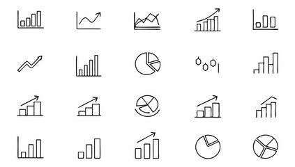 graphs and graphs set of web icons in line style   (1).eps