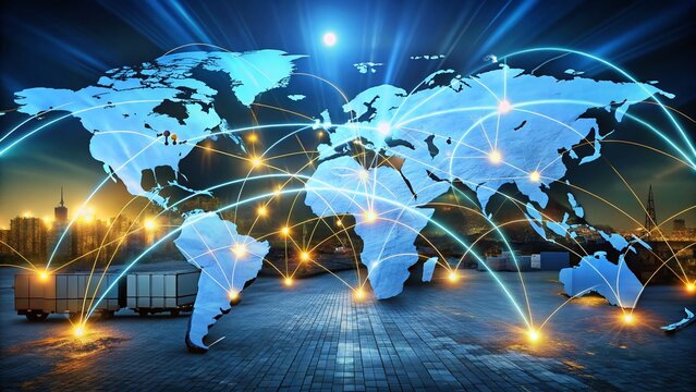 Efficient Global Logistics Network: Distribution Center Map