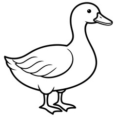 Modern Duck Line Drawing