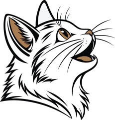 vector illustration of a cat