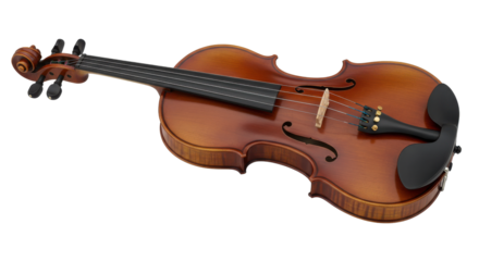 Gleaming Violin Rich Brown Wood  Black Accents on Black